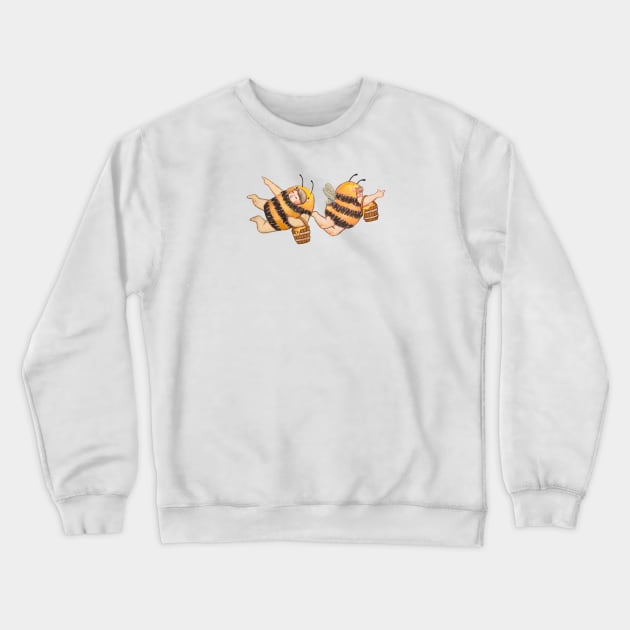 Honey Bee Harvest Crewneck Sweatshirt by Katfish Draws